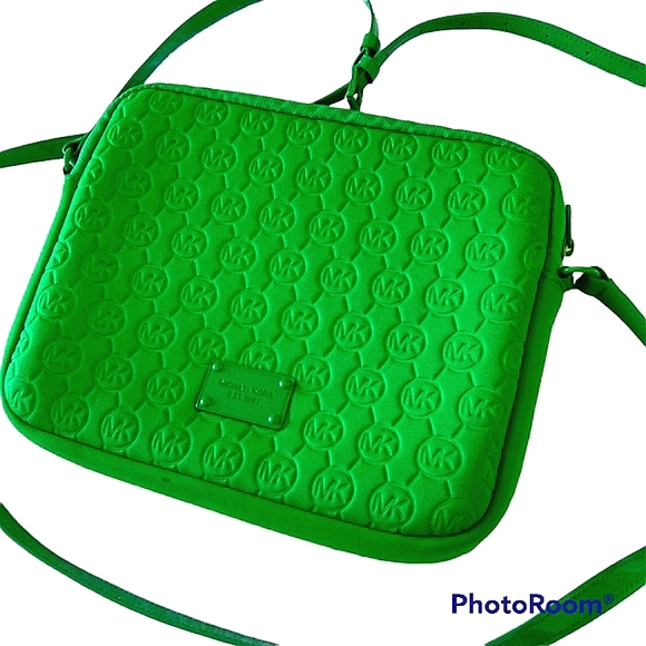 Michael Kors Handbags - Michael kors neon green ipad crossbody bag